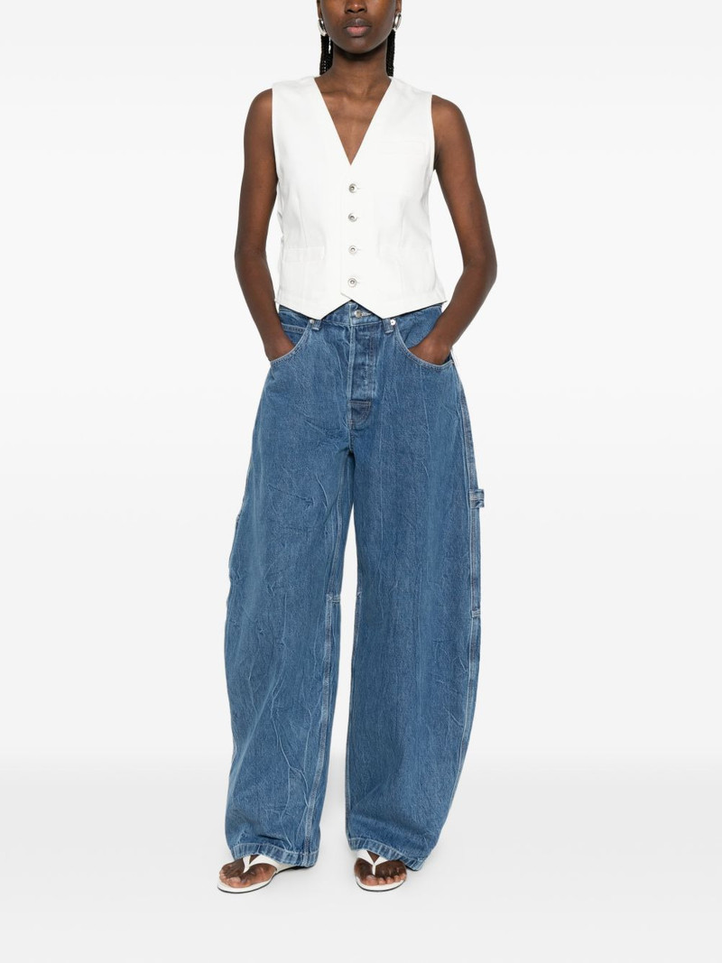 sacai buttoned drawstring waistcoat outlook