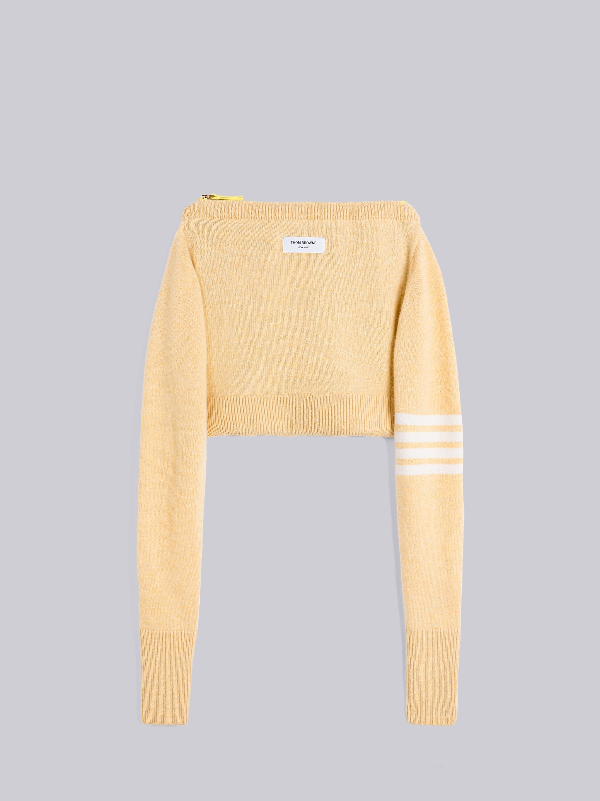 JERSEY STITCH MERINO CREW NECK SWEATER SHELL BAG - 1