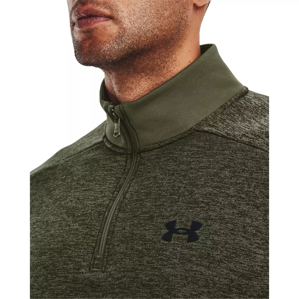 Men's Fleece Twist 1/4-Zip Pullover-Green - 3