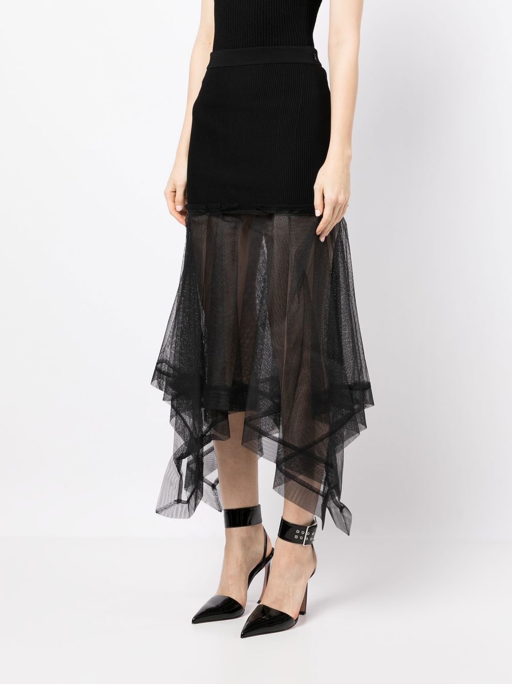 high-low hem midi skirt - 3