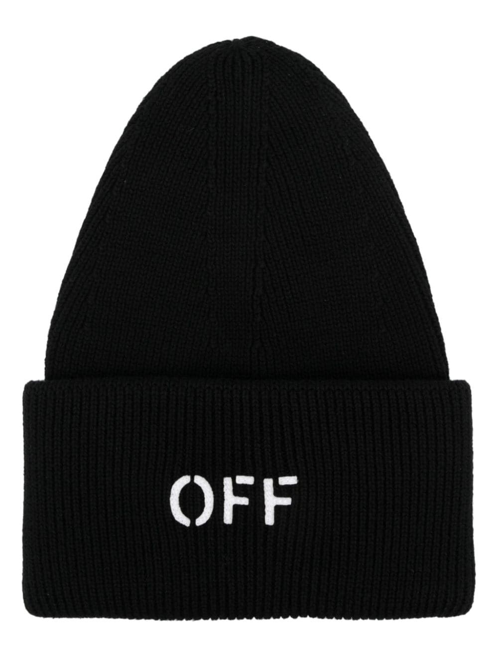 logo-embroidered beanie - 1