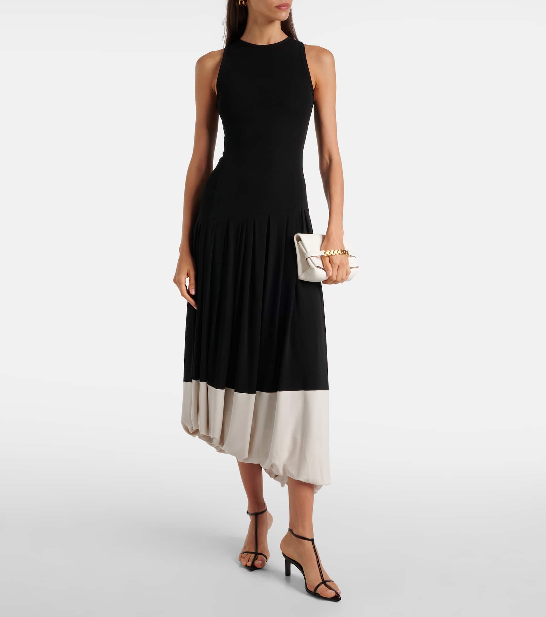 Colorblocked jersey midi dress - 2