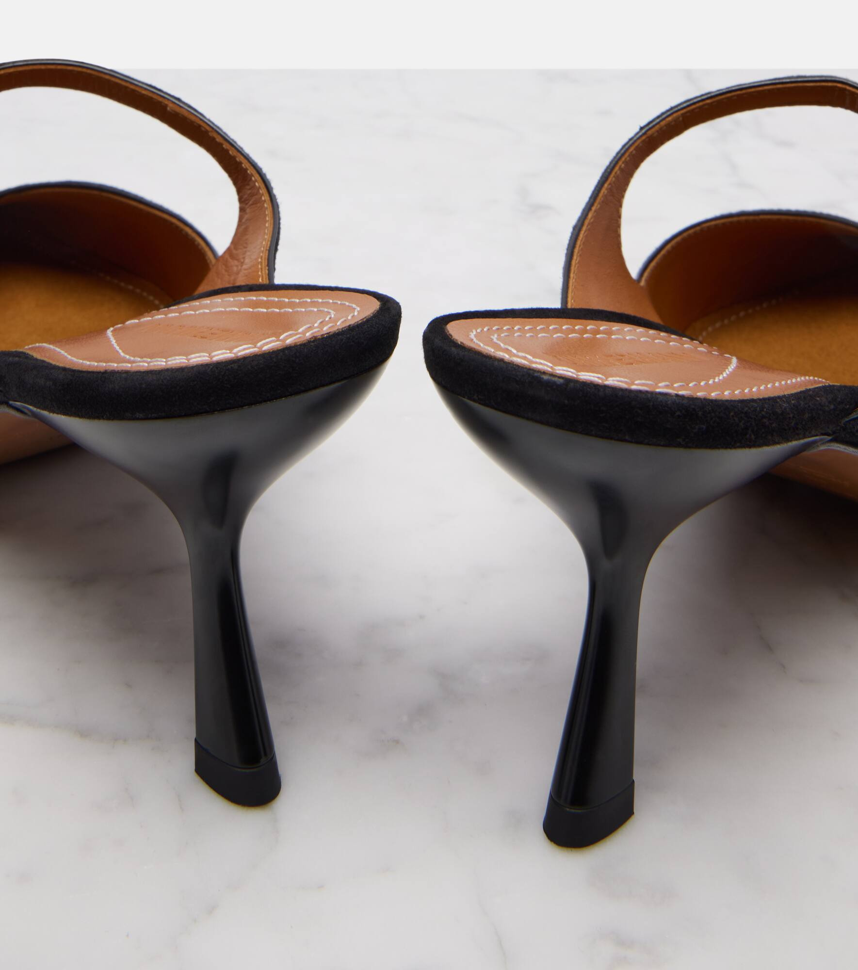 Aura 65 cutout suede mules - 5