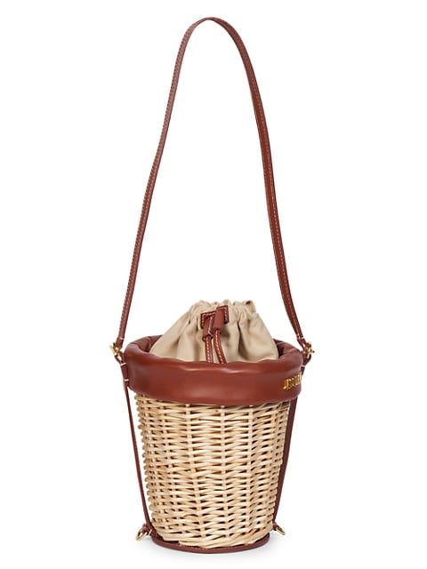 JACQUEMUS Le Panier Seau Straw Bucket Bag saksfifthavenue