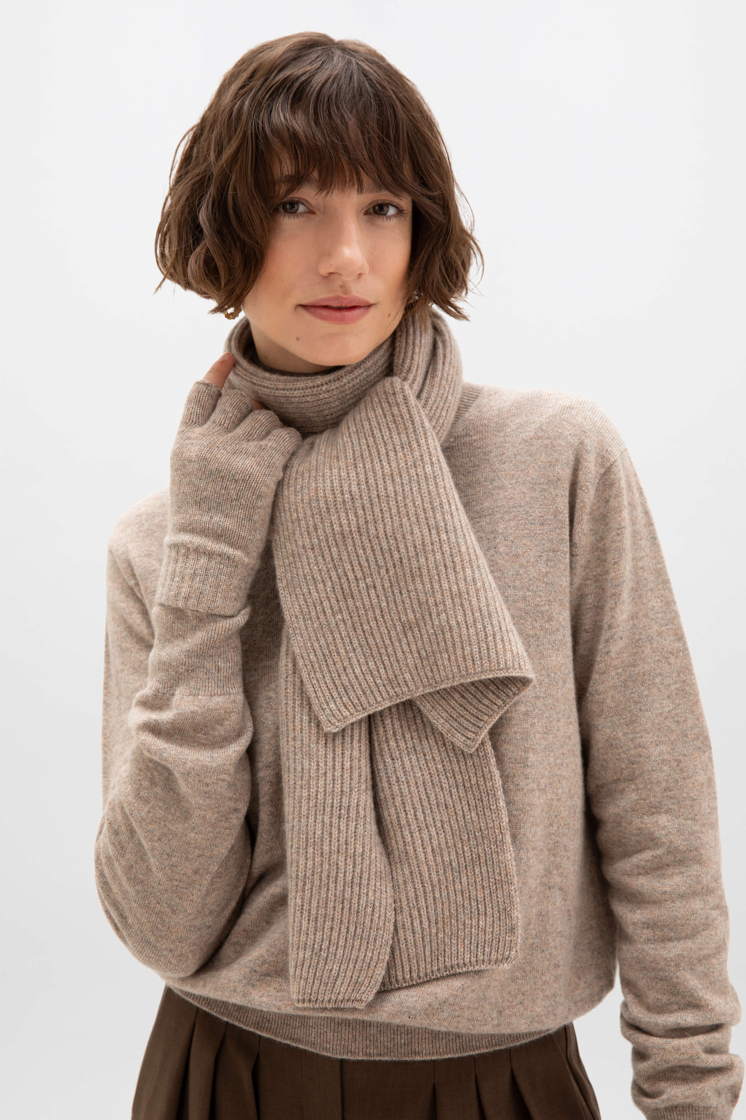 Ribbed Cashmere Scarf - 3