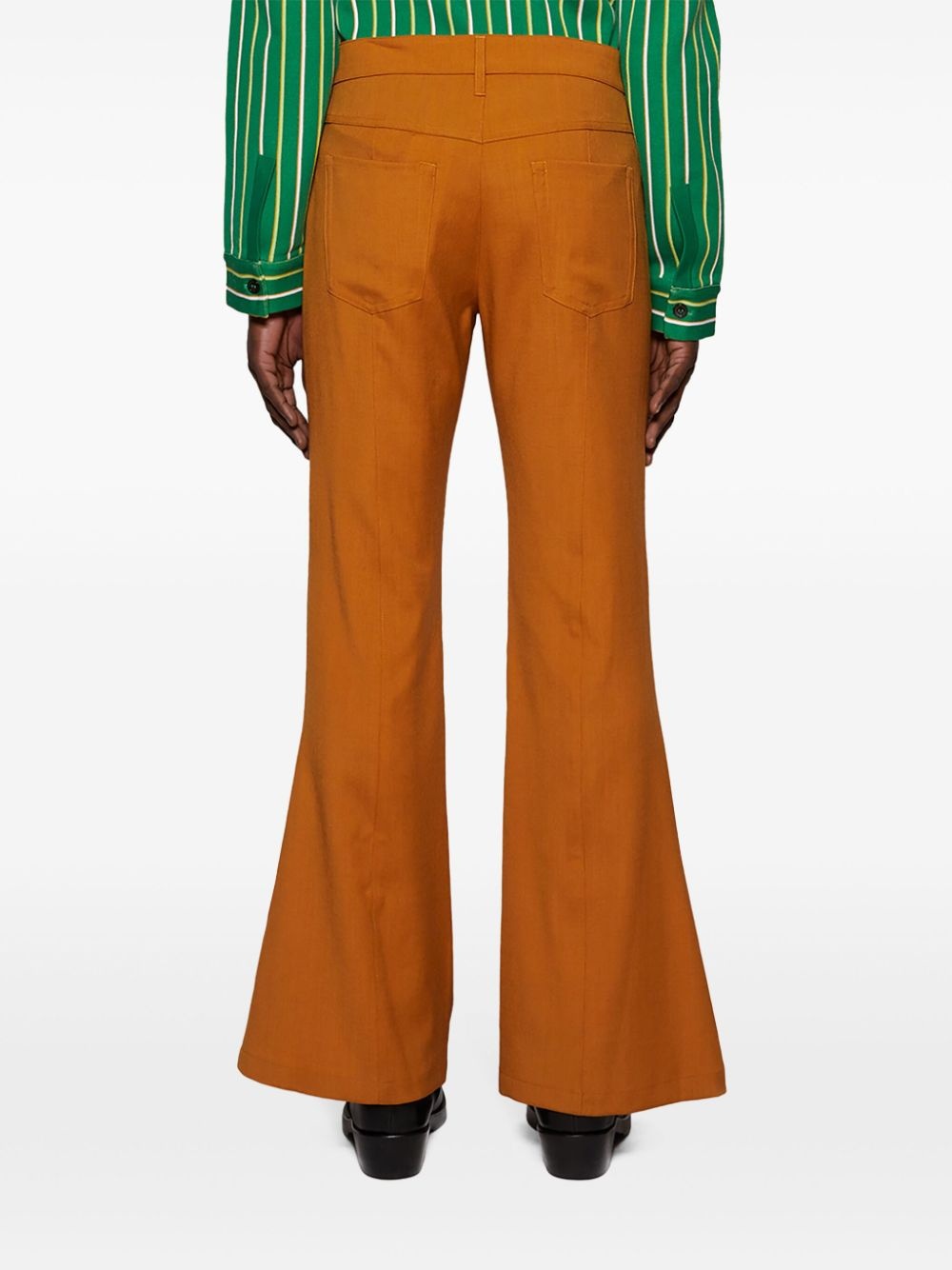 mid-rise flared trousers - 5