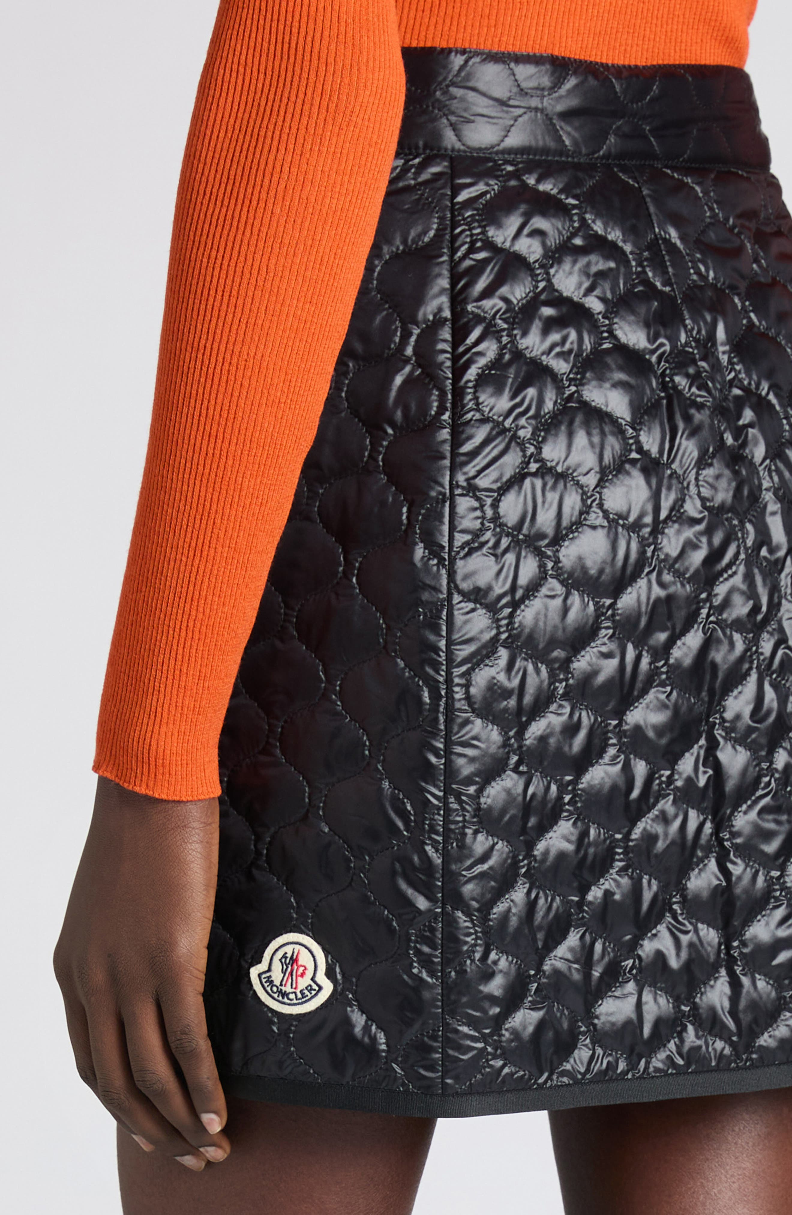 Moncler Onion Quilted Nylon Miniskirt in Black at Nordstrom - 5