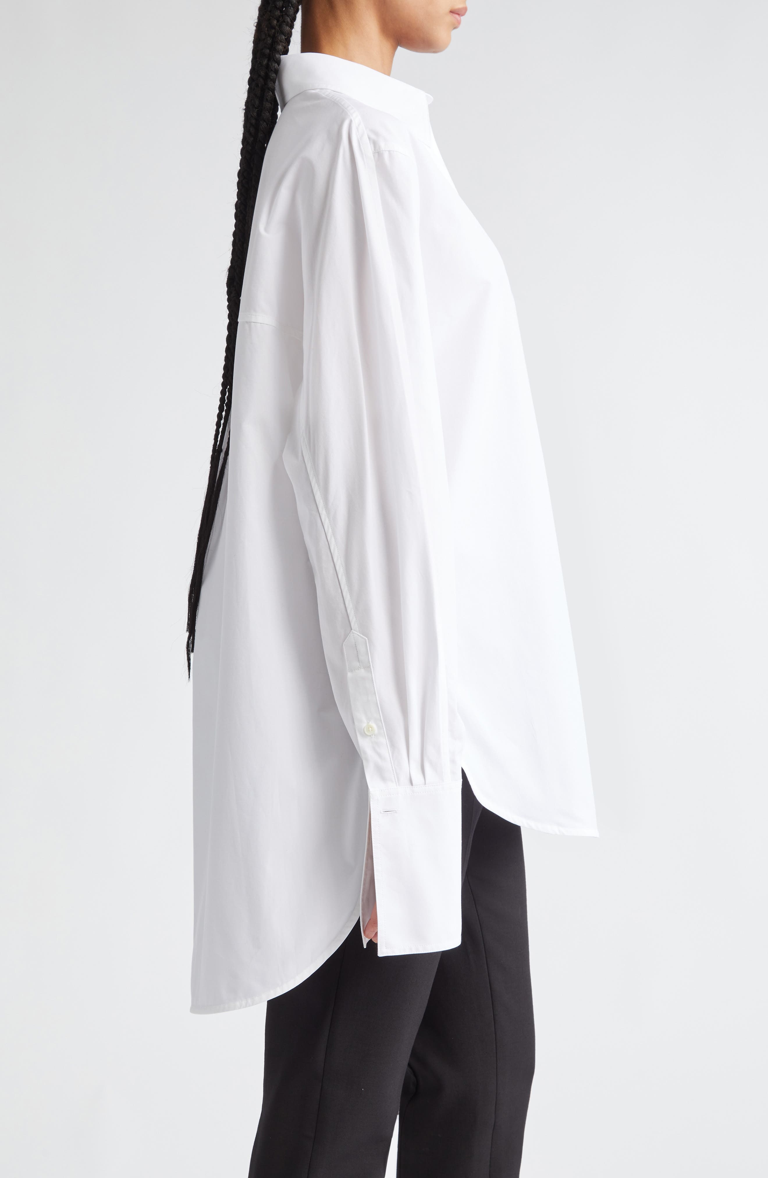 TOTEME Double Length Cuff Button-Up Shirt in White at Nordstrom - 4