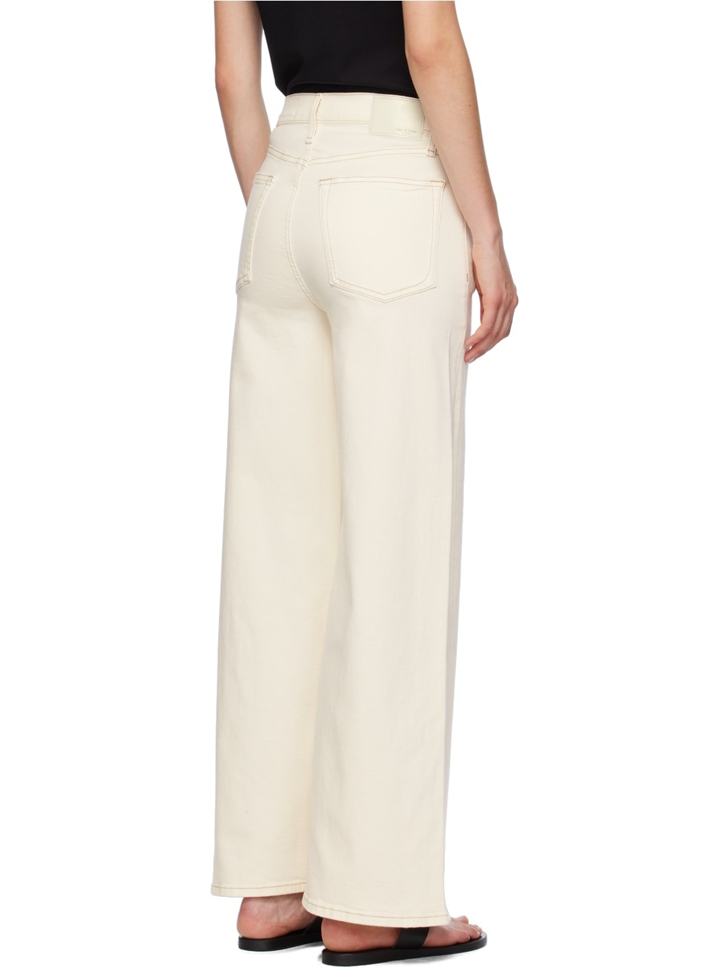 Off-White Sofie Ankle Wide-Leg Jeans - 3