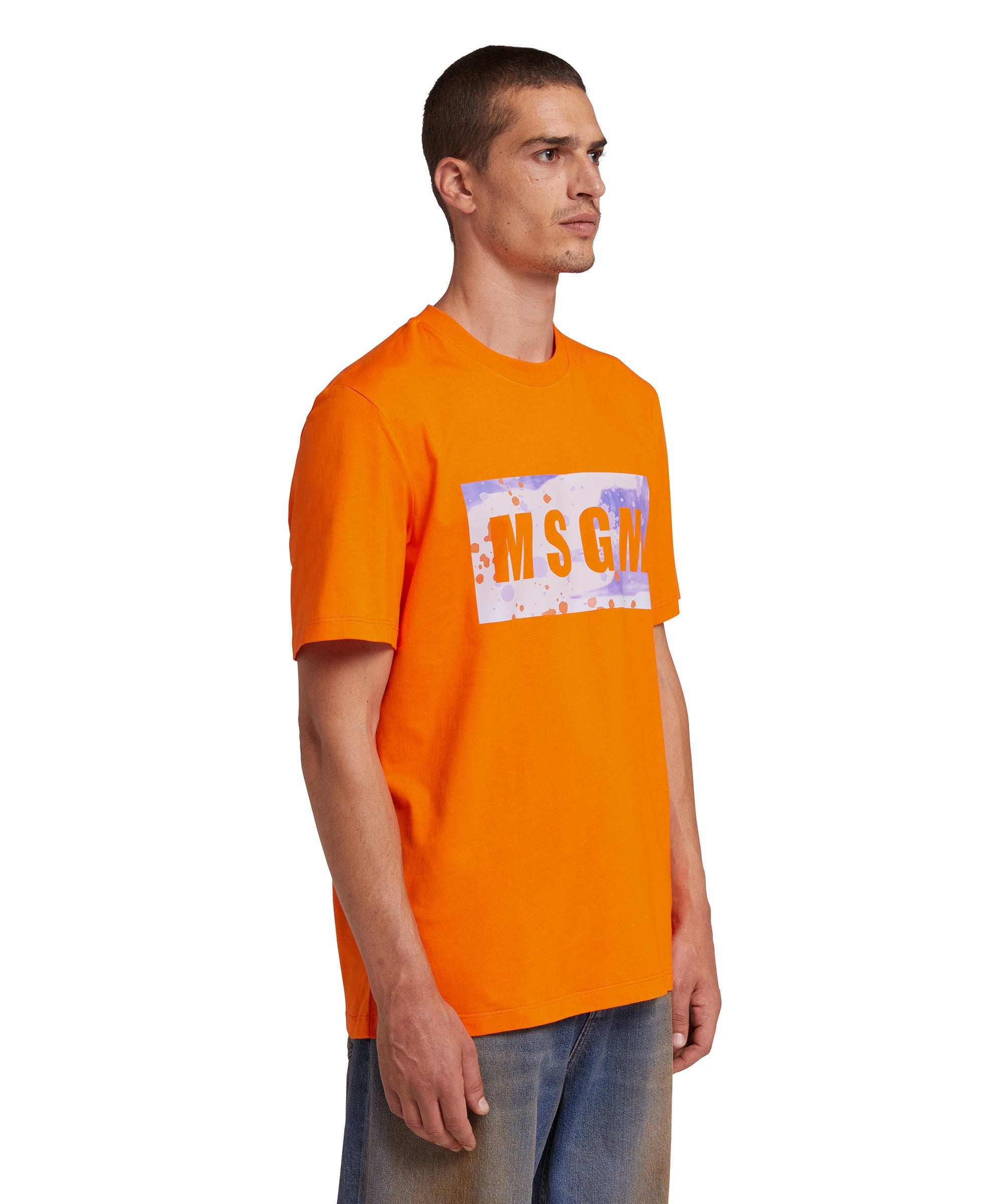 T-Shirt with box logo camo graphic - 4