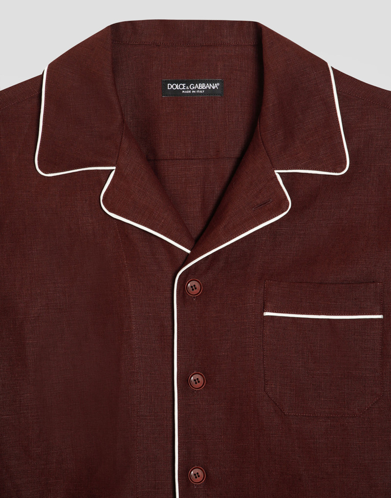 Linen fabric Hawaiian shirt 6