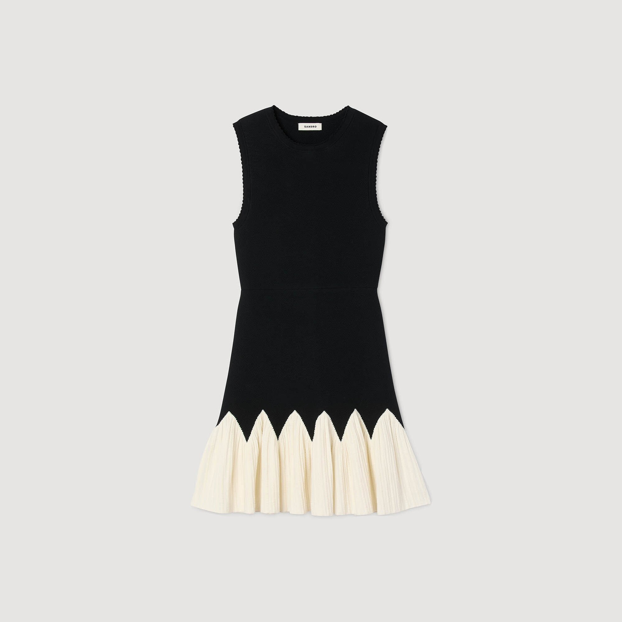 TWO-TONE MINI KNIT DRESS - 6