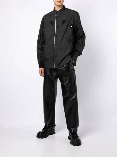 sacai zip-up long-sleeve shirt outlook