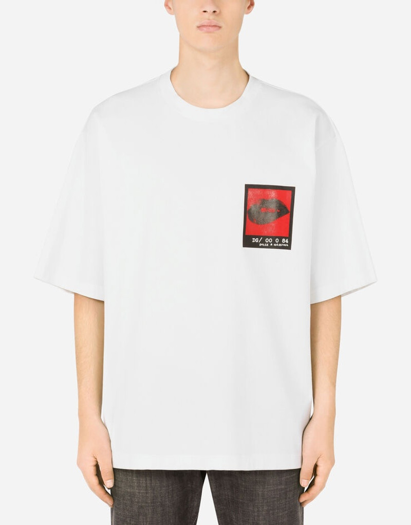 Stretch technical jersey T-shirt with print 2