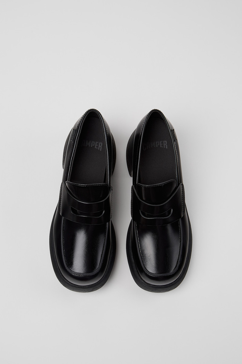 Thelma II Black Leather Moccasins for Women. 4