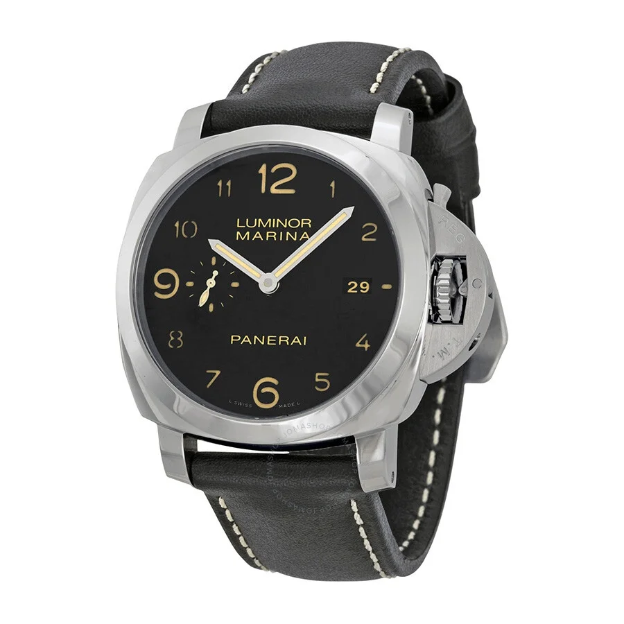 Pre-owned Panerai Luminora Marina 1950 3 Days Automatic Black Dial Men's Watch PAM00359 - 1