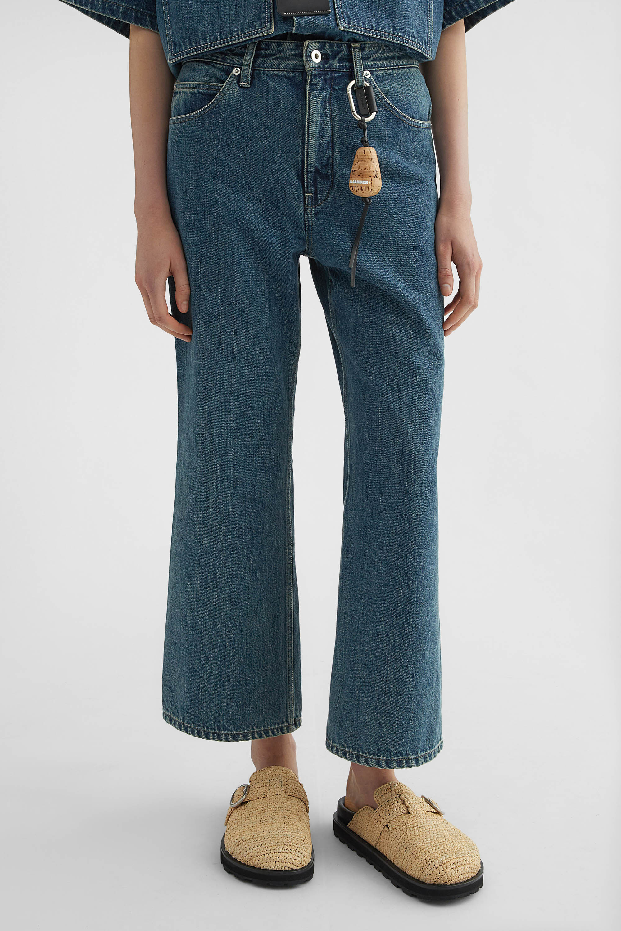 Flared Denim Trousers - 5