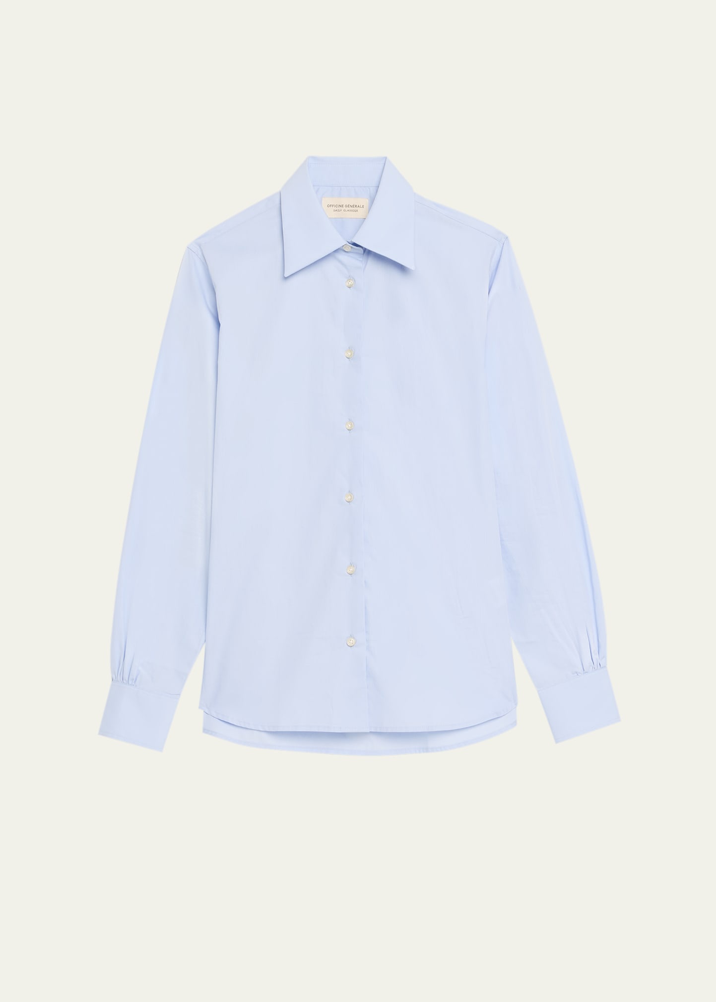 Ella Long-Sleeve Cotton Poplin Shirt - 1