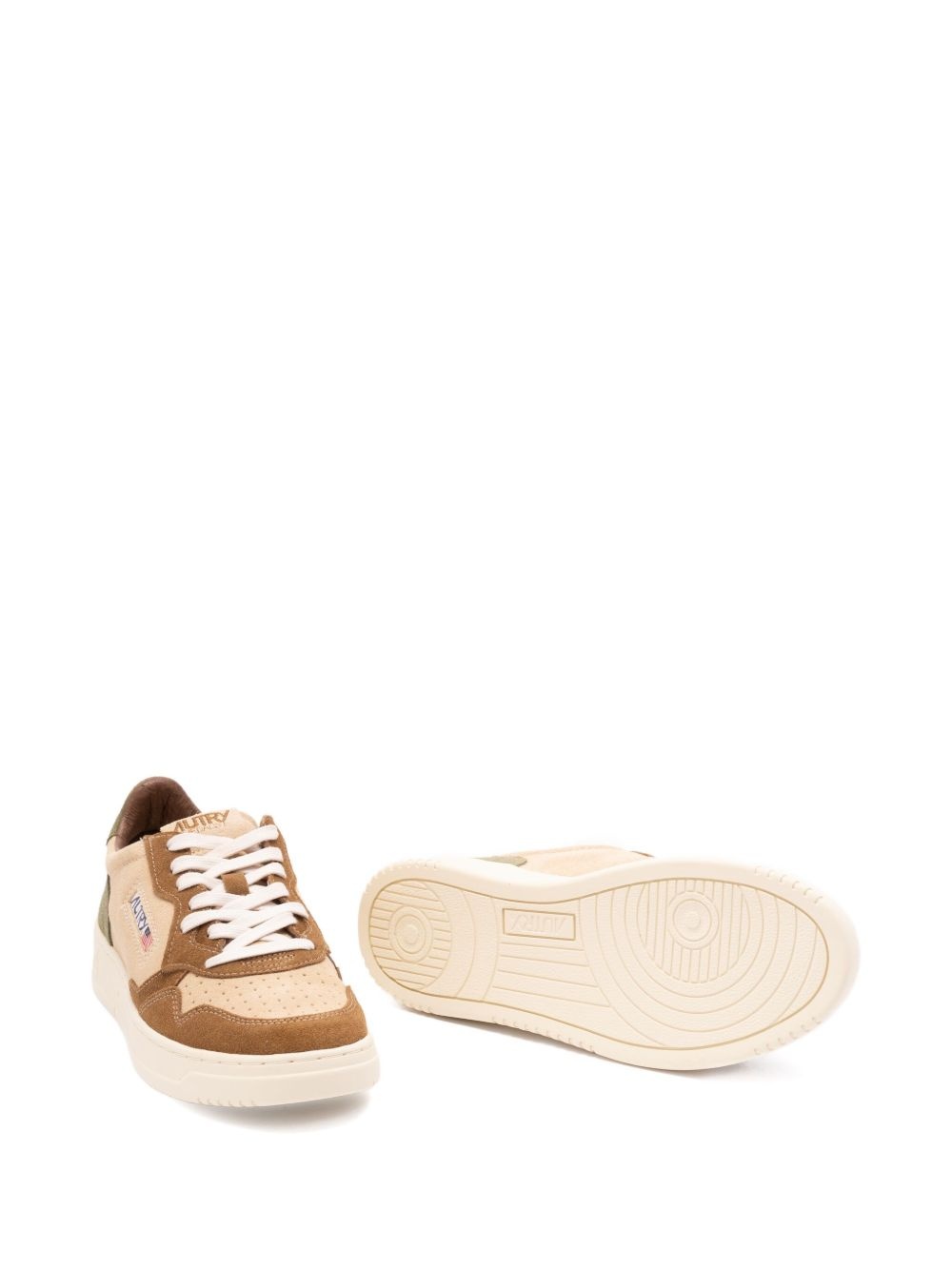 Medalist suede-panelled lace-up sneakers - 4