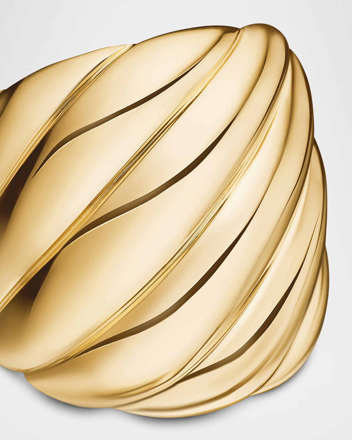 Sculpted Cable Ring in 18K Gold, 20mm - 4