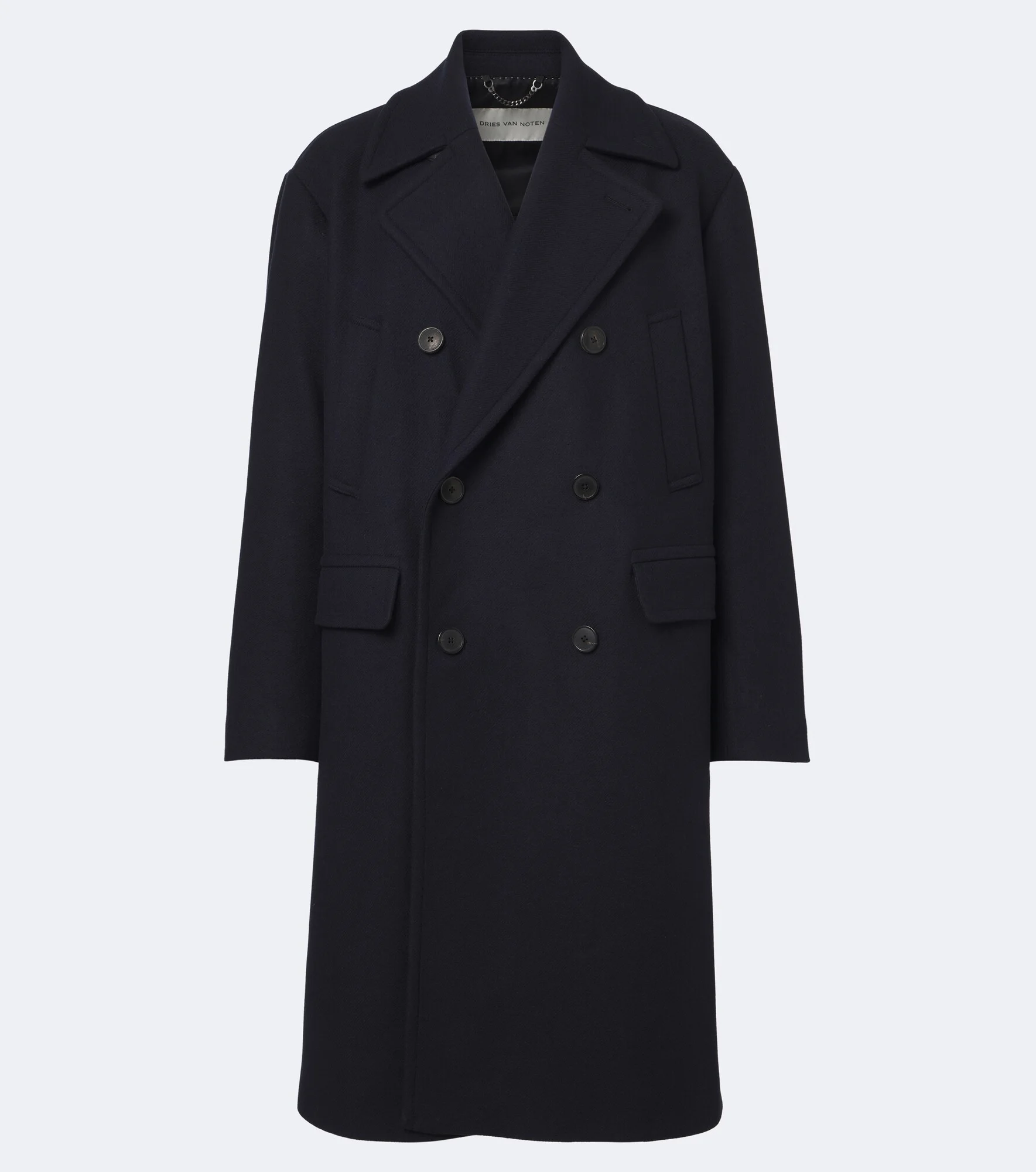 Double-breasted wool-blend coat - 1