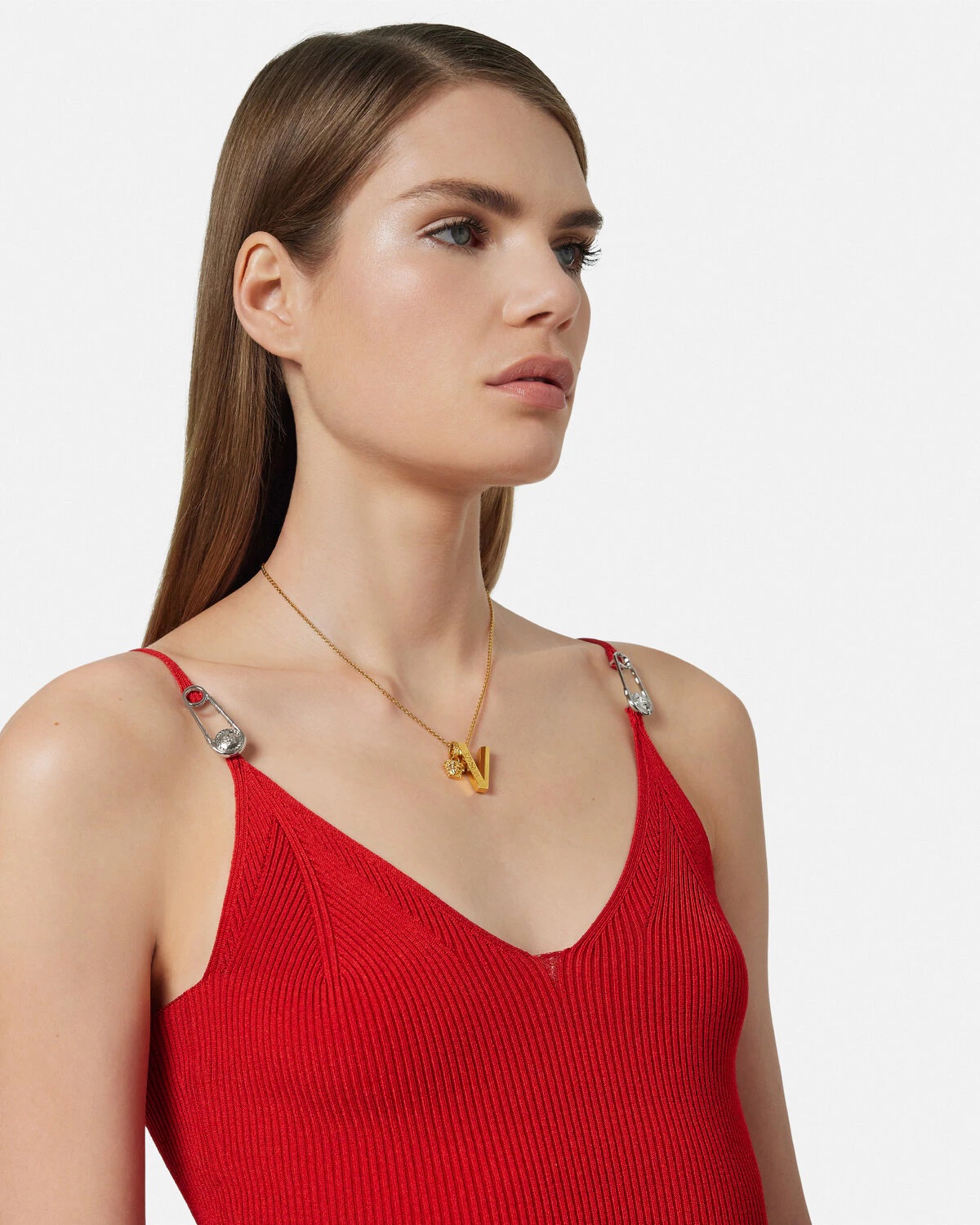 Safety Pin Knit Slip Midi Dress - 3