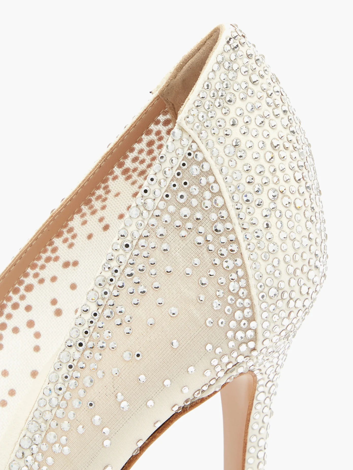 Rania cystal-embellished suede pumps - 6