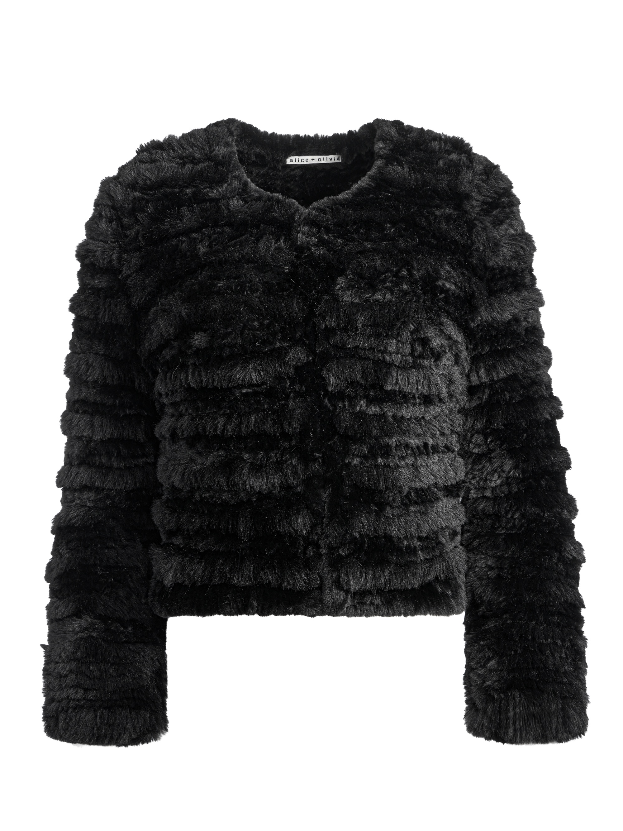 FAWN FAUX FUR TEXTURED JACKET - 1