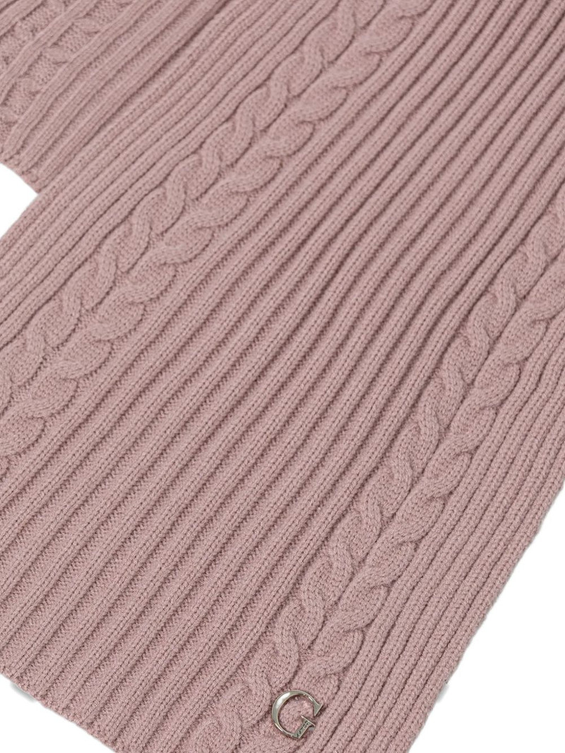 cable-knit ribbed scarf 3