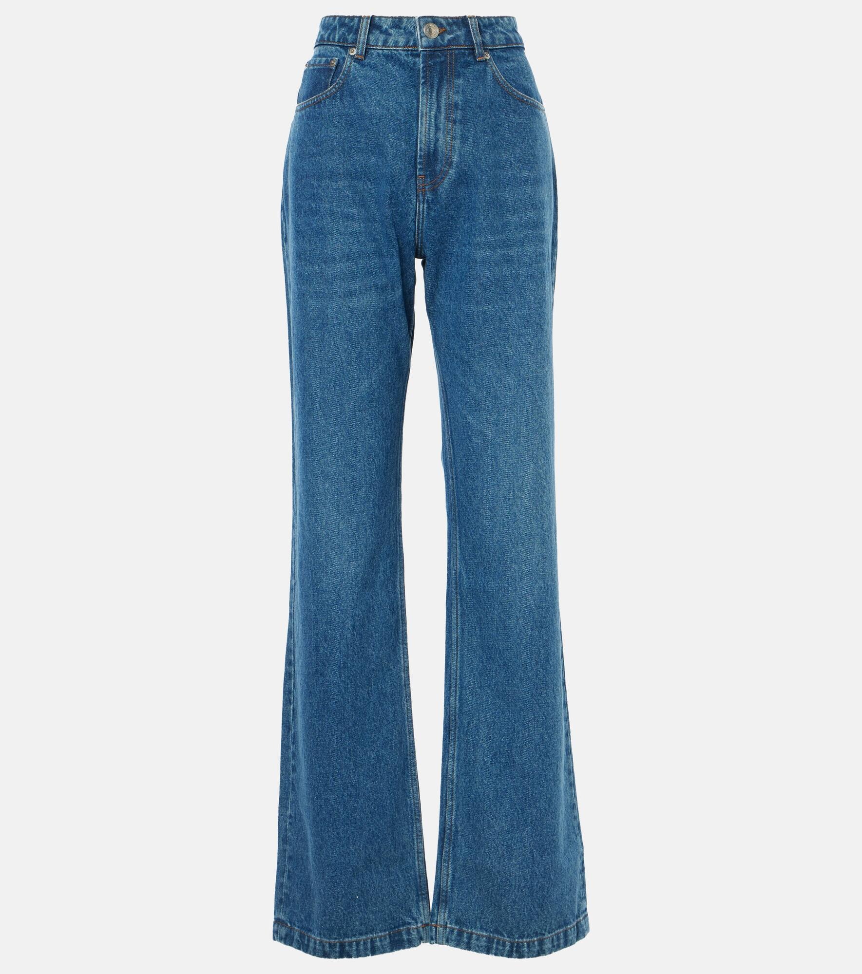 Mid-rise wide-leg jeans - 1