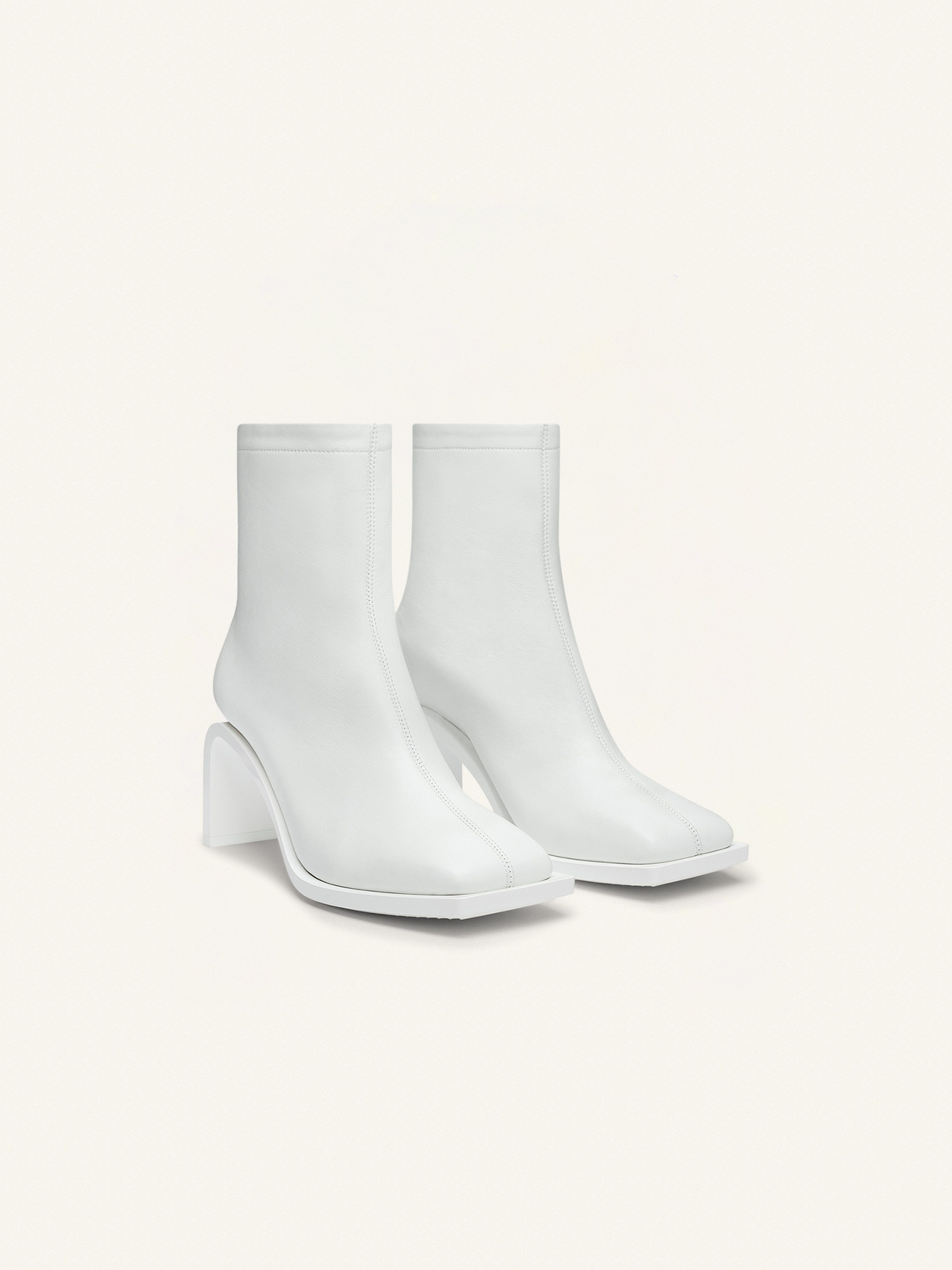 STREAM ZIPPED LEATHER ANKLE BOOTS - 2