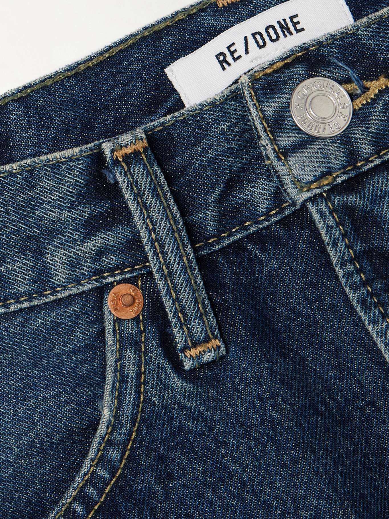 + NET SUSTAIN frayed organic denim skirt - 4