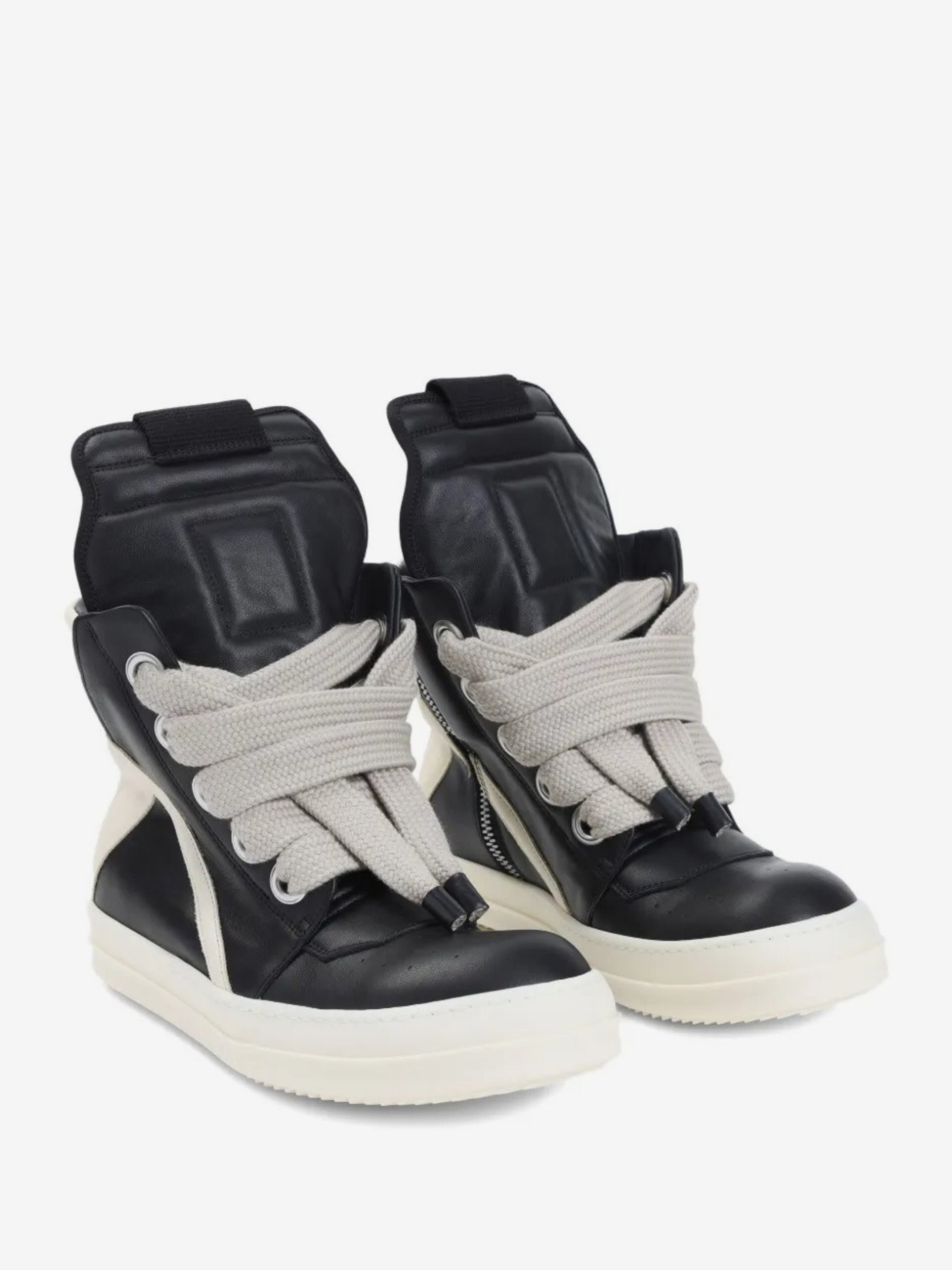 RICK OWENS - Men Leather Jumbolace Geobaskets - 2