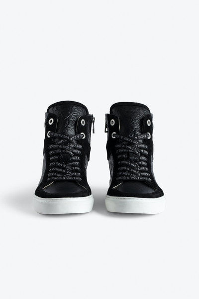 Zadig & Voltaire ZV1747 High Flash High-Top Crinkled Sneakers outlook
