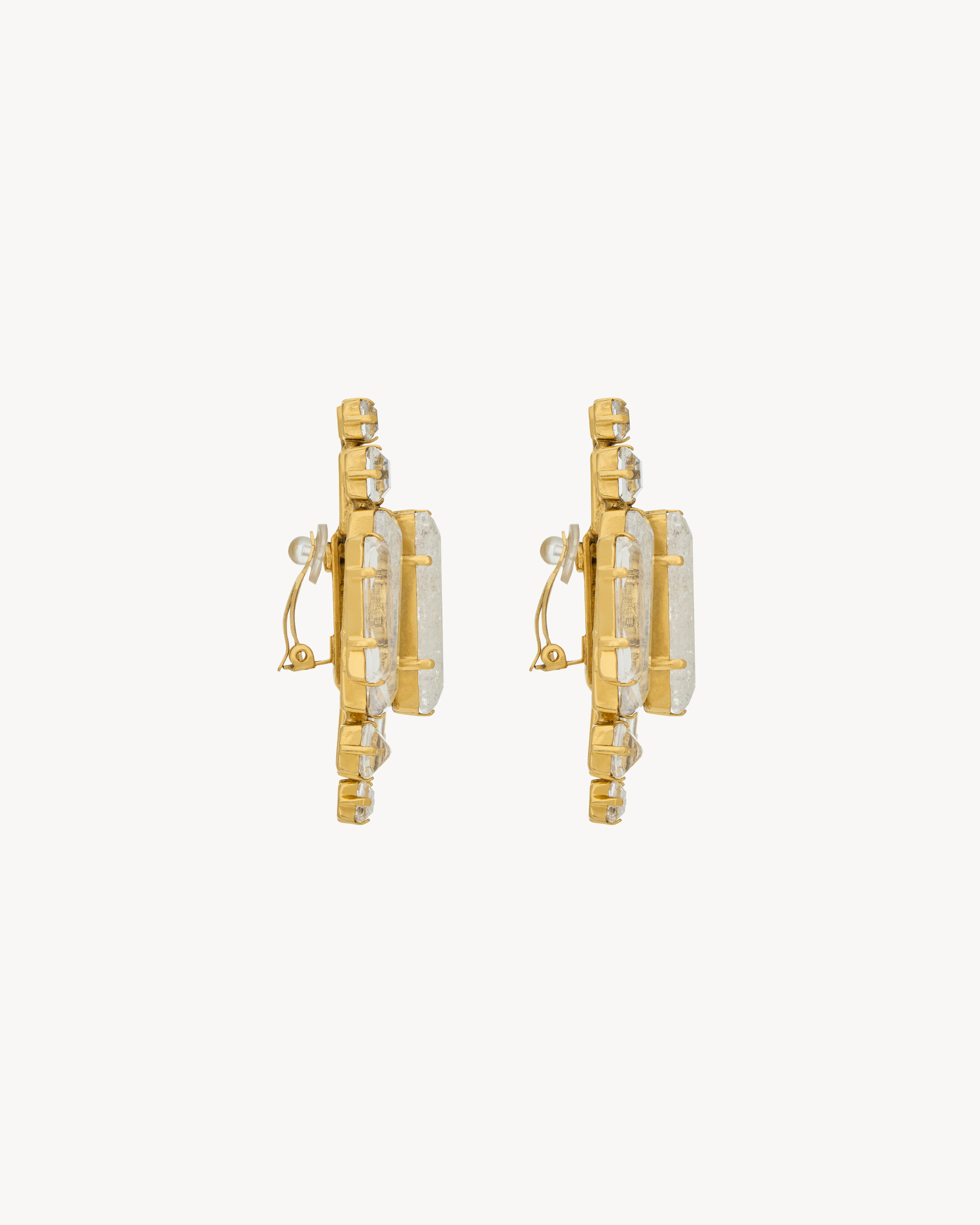 CRYSTAL MEDALLION EARRINGS - 3