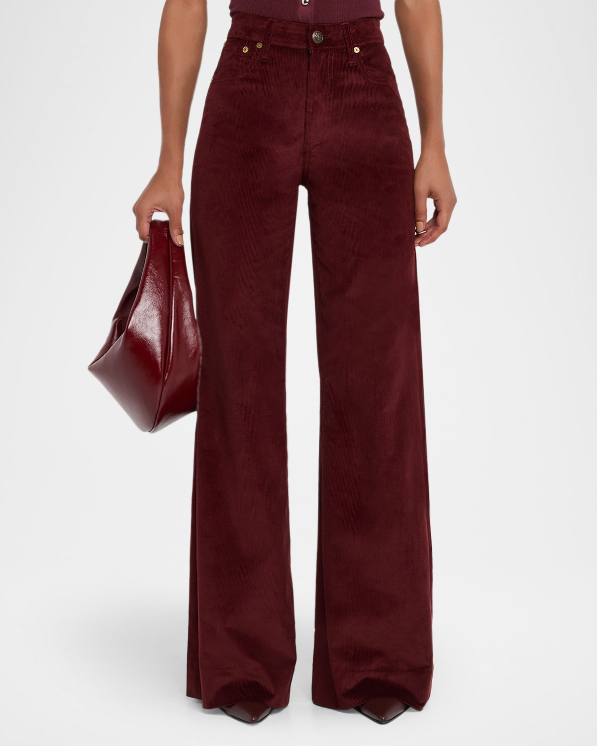Skylar High-Rise Corduroy Trousers - 4