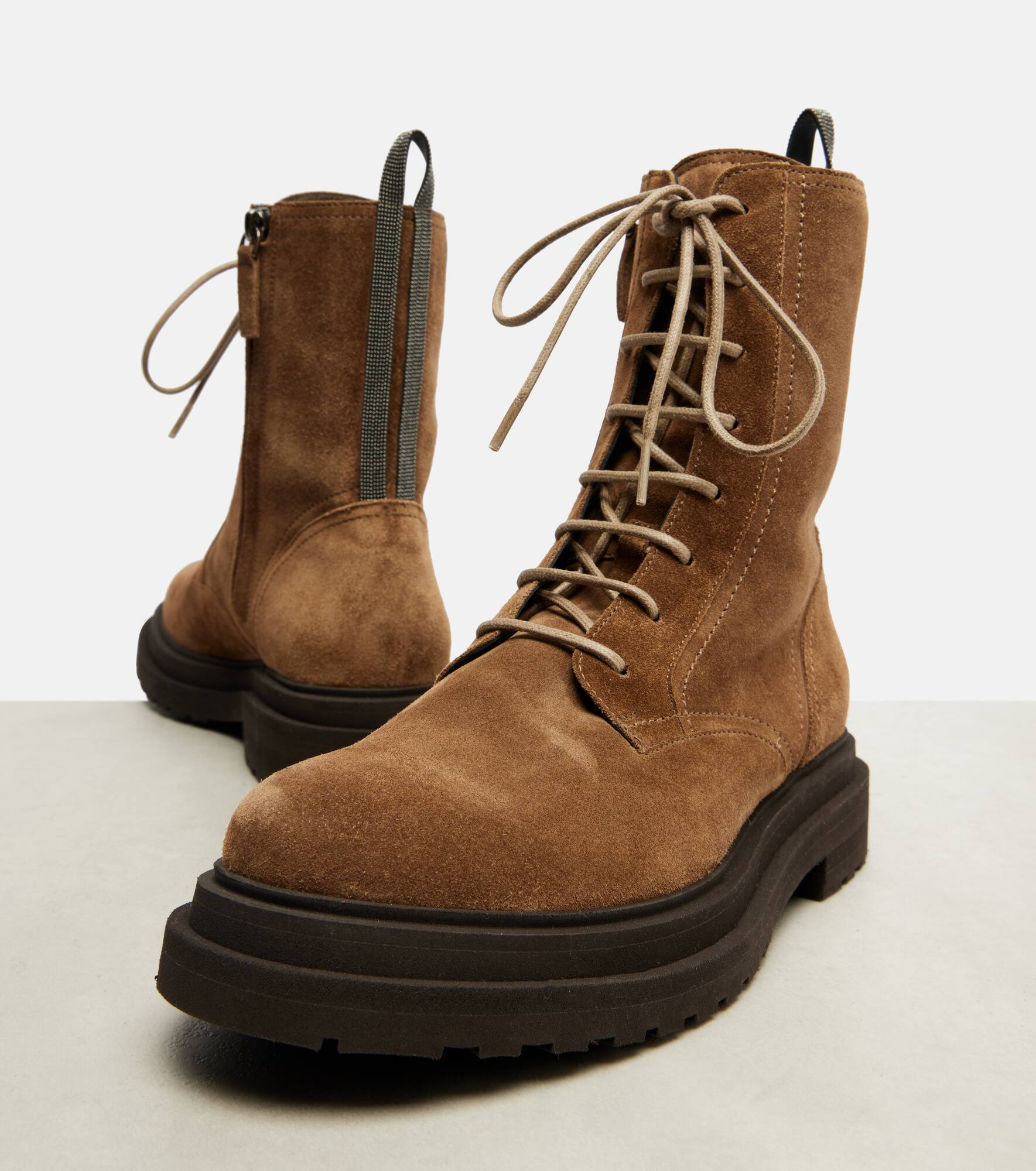 Suede combat boots - 5