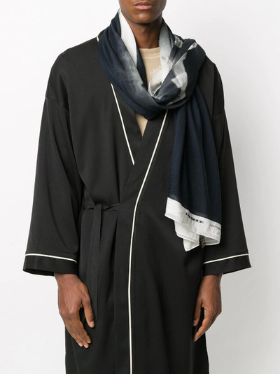 Rick Owens DRKSHDW printed silk-blend scarf outlook