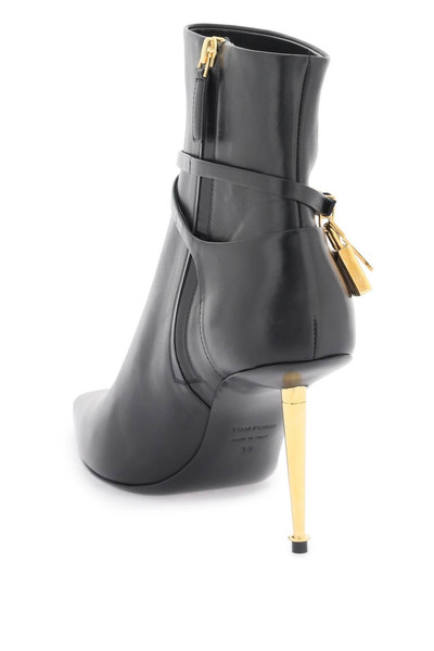 TOM FORD Leather ankle boots with padlock outlook