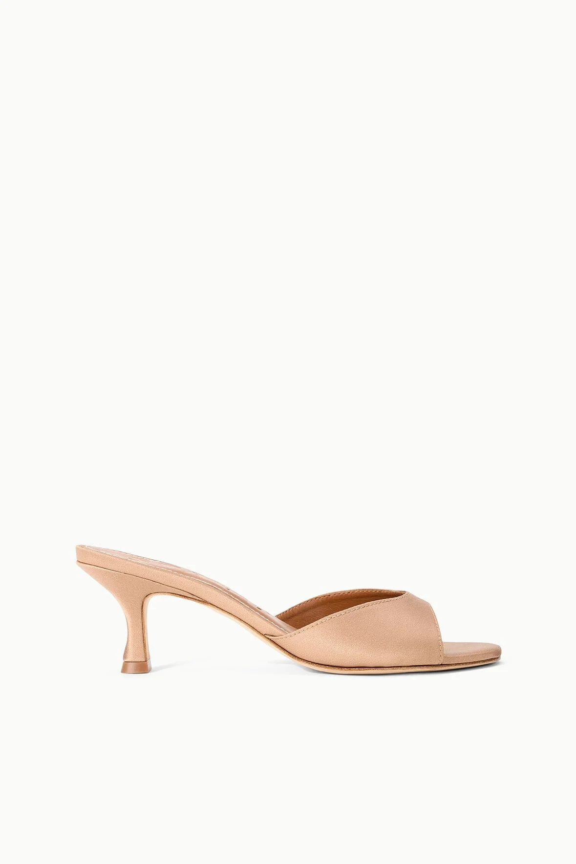 STAUD BRIGITTE SATIN MULE CASHEW - 1