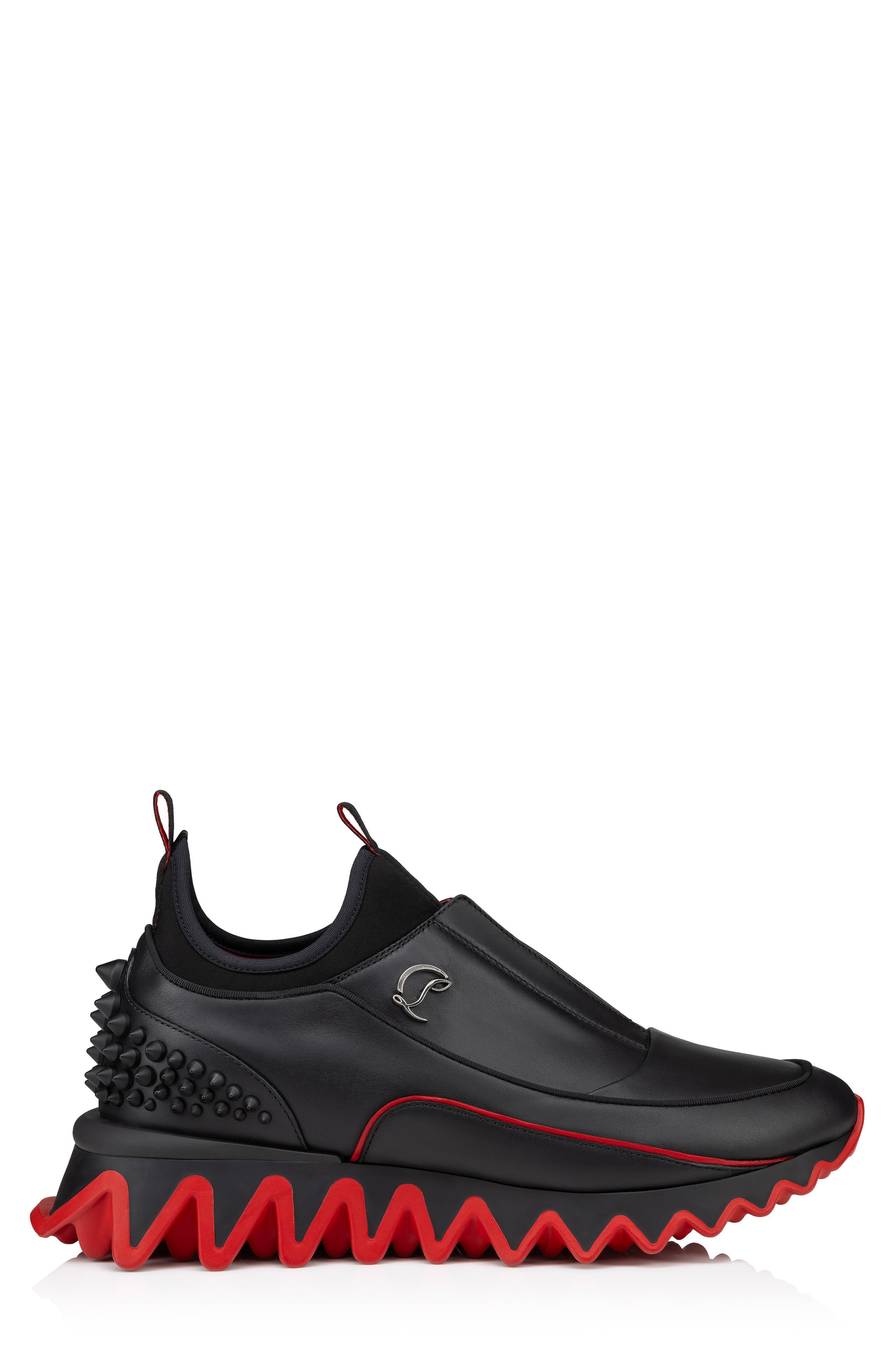 Christian Louboutin Sharkyloub Spikes Slip-On Sneaker in Black at Nordstrom - 2