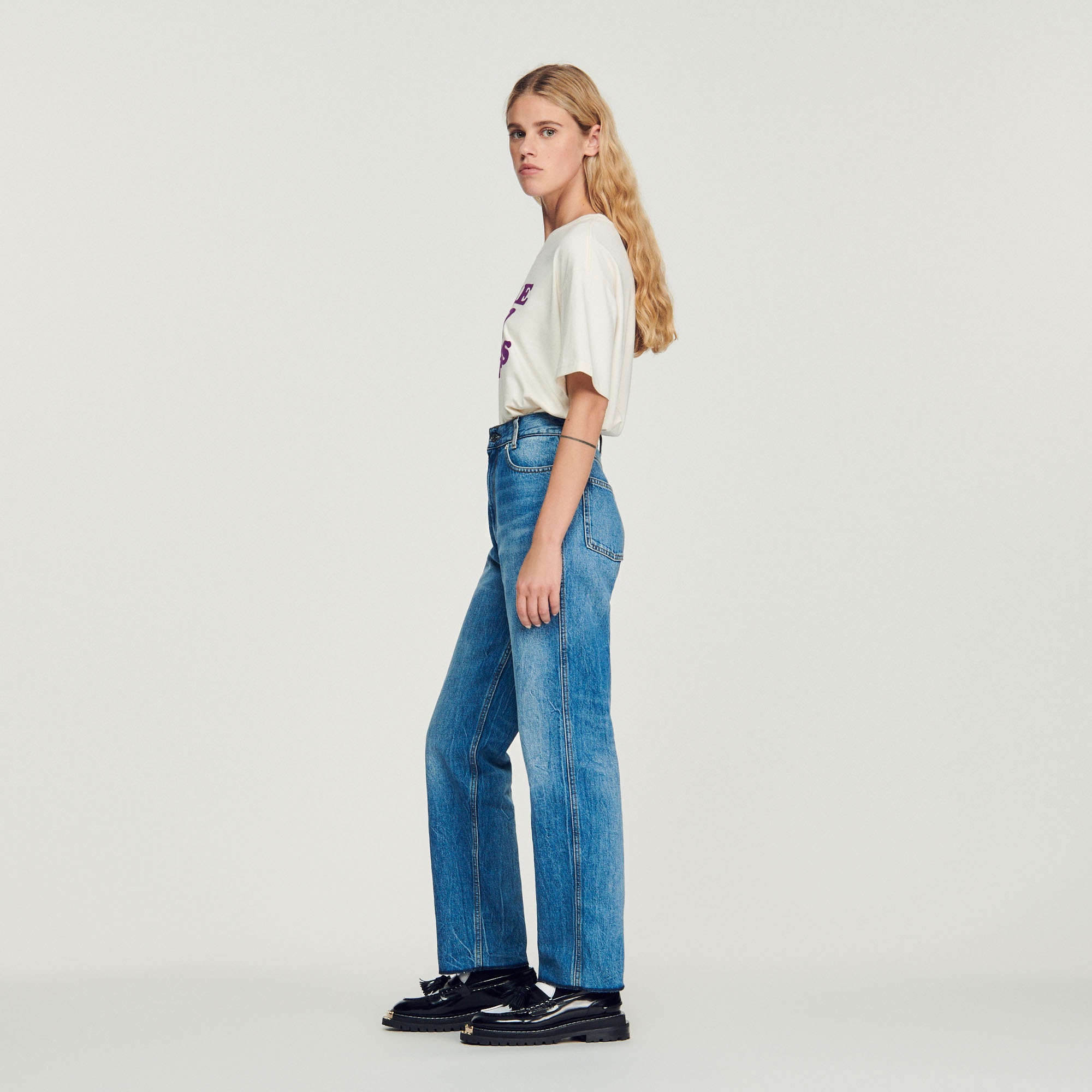 Faded straight-leg jeans - 7