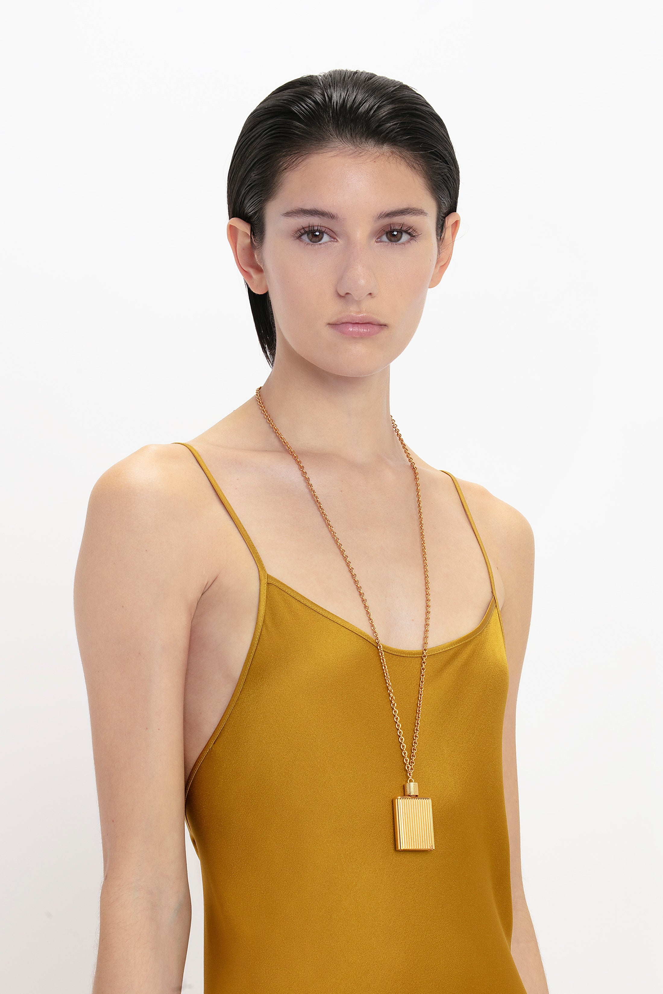 Low Back Cami Floor-Length Dress In Harvest Gold - 5
