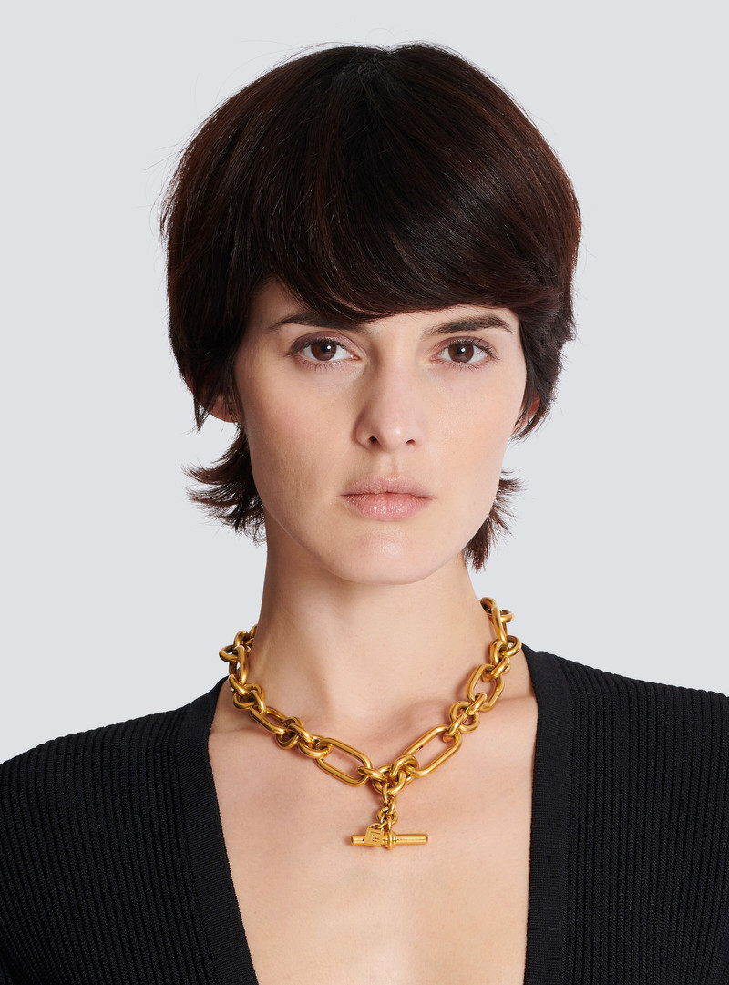 Balmain Sync golden brass chain outlook