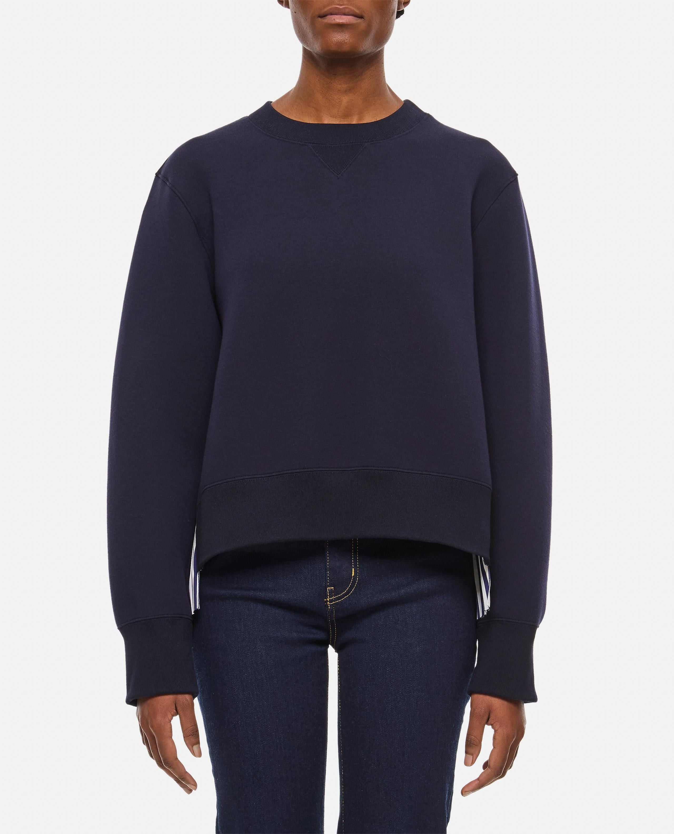 SWEATSHIRT WITH PLEATED FABRIC BACK - 1