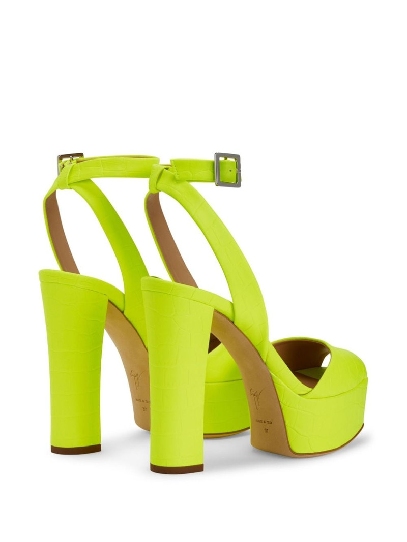 Betty 120mm crocodile-print sandals 3