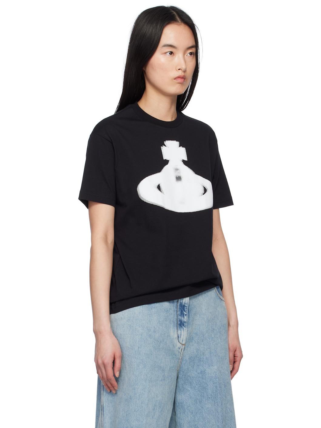 Black Halftone Orb Classic T-shirt - 2