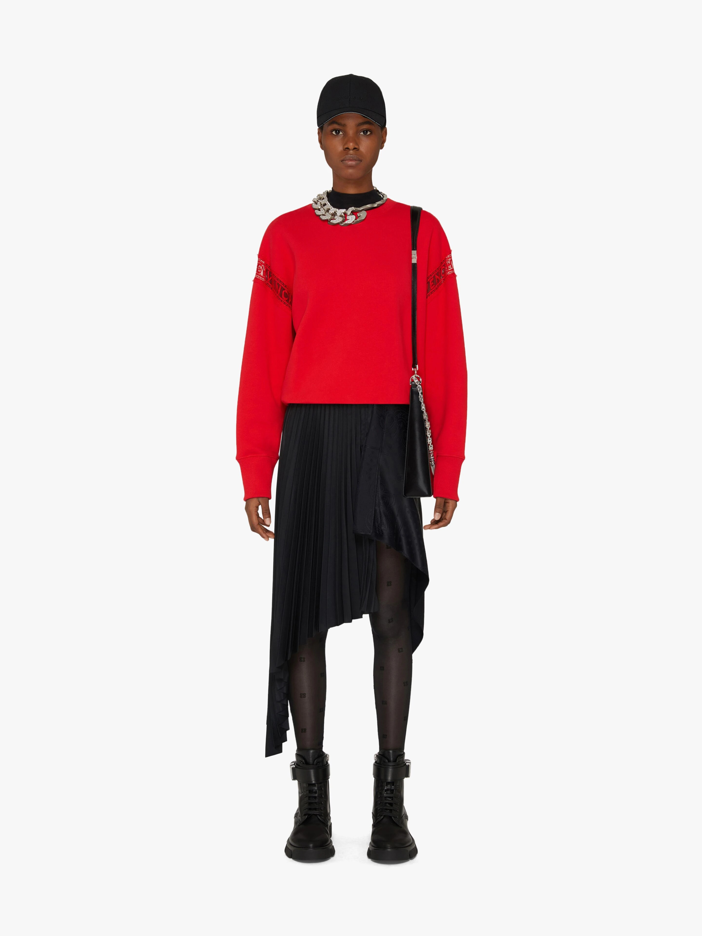 GIVENCHY SWEATSHIRT WITH LACE WEBBING - 2