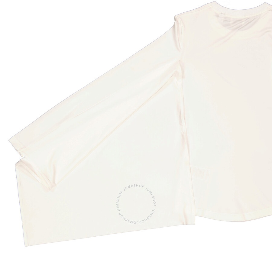 Burberry Optic White Long-Sleeve Exaggerated Panel Draped Top - 2