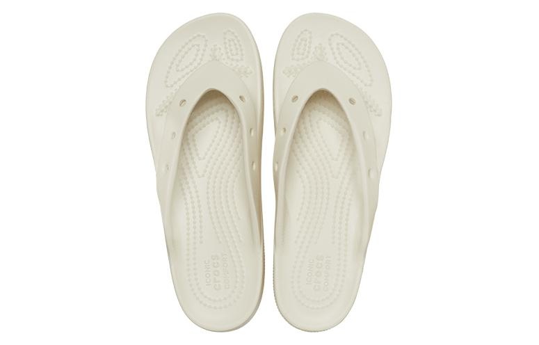 (WMNS) Crocs Classic Platform Flip (Beige) 207714-2Y2 - 5